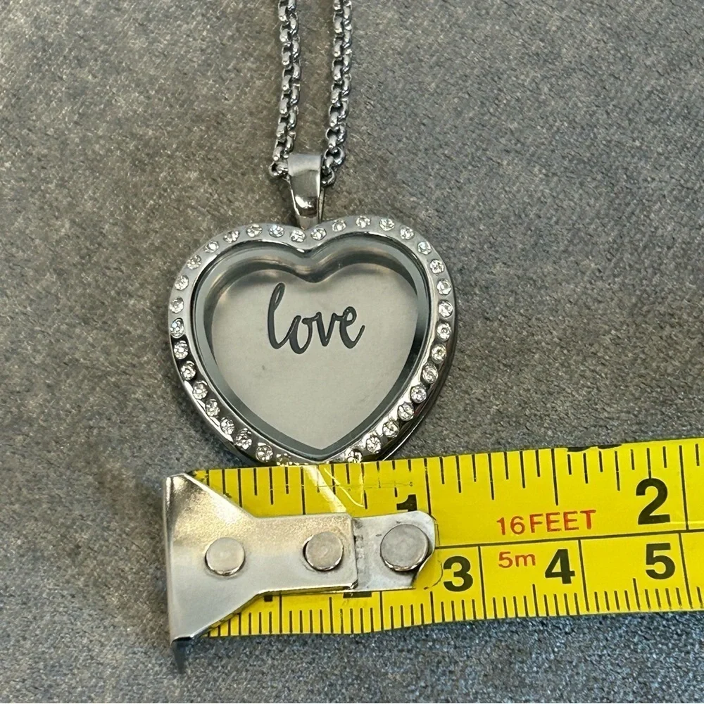 SOUTH Hill crystal rhinestone heart locket necklace